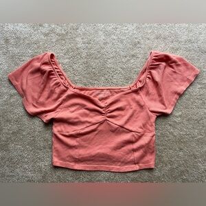 American Eagle Orange Short Sleeve Top Size M